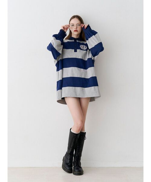jouetie(ジュエティ)の「レースカラーラガーチュニック(Tシャツ/カットソー・レディース・グレー/ブラック/ボルドー・FREE)」の14枚目の写真