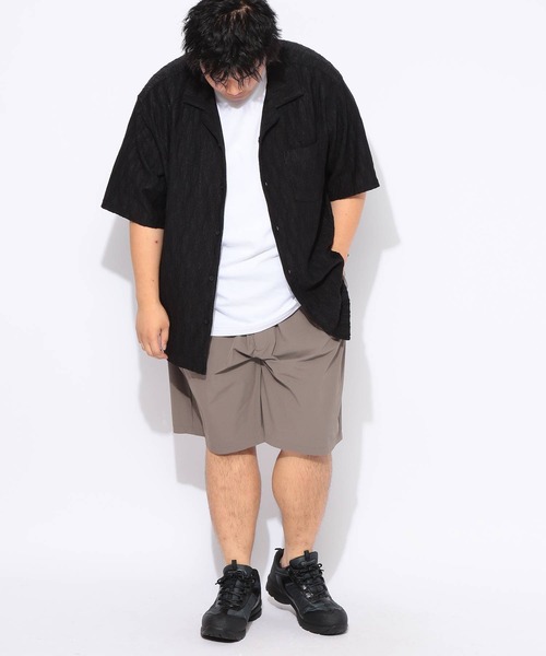 B&T CLUB(ビーティークラブ)の「シャツ 半袖 メンズ 大きいサイズ ソフトタッチ ニットレース 波柄 開襟シャツ B&T CLUB (ビーアンドティークラブ)(シャツ/ブラウス・メンズ・ブラック/ダークグレー・X3(6L~7L)/X2(4L~5L)/X1(3L~4L)/X4(8L~9L))」の21枚目の写真