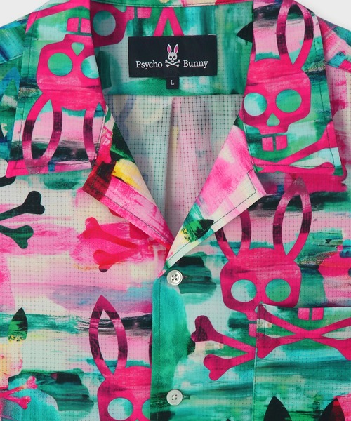 Psycho Bunny(サイコバニー)の「グラフィックリゾート オープンカラーシャツ(シャツ/ブラウス・メンズ・グリーン・MEDIUM/LARGE/X-LARGE)」の7枚目の写真