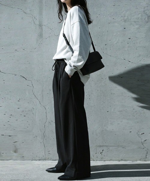 antiqua(アンティカ)の「ロング ワイドパンツ(その他パンツ・レディース・ブラック/グレー・S/L/M)」の14枚目の写真
