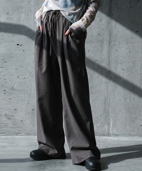 antiqua(アンティカ)の「ロング ワイドパンツ(その他パンツ・レディース・ブラック/グレー・S/L/M)」の7枚目の写真