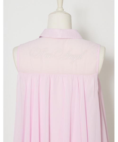 AVENCHUMU(アバンチュウム)の「I'm angel chiffon shirt onepiece(シャツワンピース・レディース・ブラック/ピンク/ベビーピンク・FREE)」の18枚目の写真