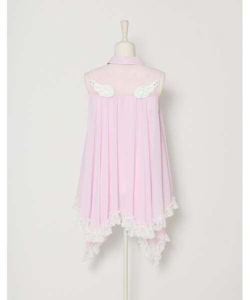 AVENCHUMU(アバンチュウム)の「I'm angel chiffon shirt onepiece(シャツワンピース・レディース・ブラック/ピンク/ベビーピンク・FREE)」の20枚目の写真