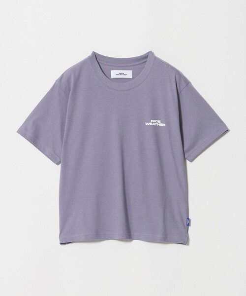 NICE WEATHER(ナイスウェザー)の「<NICE WEATHER>ウィメンズ ロゴ Tシャツ(Tシャツ/カットソー・レディース・ライラック/レッド/ライム/ホワイト・M/S)」の4枚目の写真