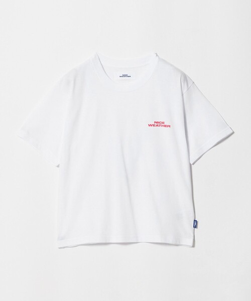 NICE WEATHER(ナイスウェザー)の「<NICE WEATHER>ウィメンズ ロゴ Tシャツ(Tシャツ/カットソー・レディース・ライラック/レッド/ライム/ホワイト・M/S)」の2枚目の写真