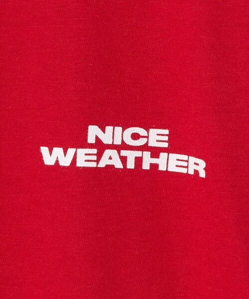 NICE WEATHER(ナイスウェザー)の「<NICE WEATHER>ウィメンズ ロゴ Tシャツ(Tシャツ/カットソー・レディース・ライラック/レッド/ライム/ホワイト・M/S)」の11枚目の写真