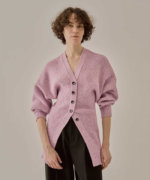 AKIRANAKA/アキラナカ】Greer melange knit cardigan/メランジニット