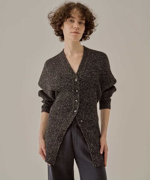 AKIRANAKA/アキラナカ】Greer melange knit cardigan/メランジニット