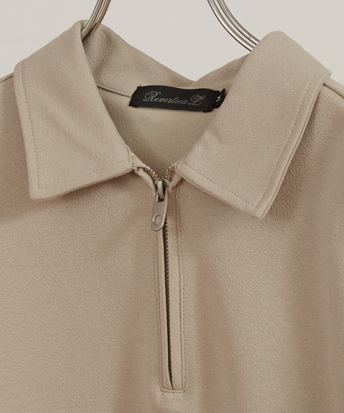Crownor(クラウノアー)の「ハーフジップ 半袖シャツ(ポロシャツ・メンズ・ブラック/ベージュ/ホワイト・LARGE/MEDIUM)」の19枚目の写真