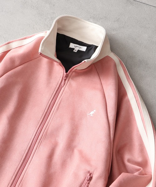 KANGOL(カンゴール)の「【KANGOL/カンゴール】別注 ポンチスエードトラックジャケット(ジャージ・メンズ・チャコールグレー/ネイビー/アイボリー/ピンク・M/L/LL)」の18枚目の写真