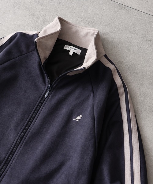 KANGOL(カンゴール)の「【KANGOL/カンゴール】別注 ポンチスエードトラックジャケット(ジャージ・メンズ・チャコールグレー/ネイビー/アイボリー/ピンク・M/L/LL)」の16枚目の写真