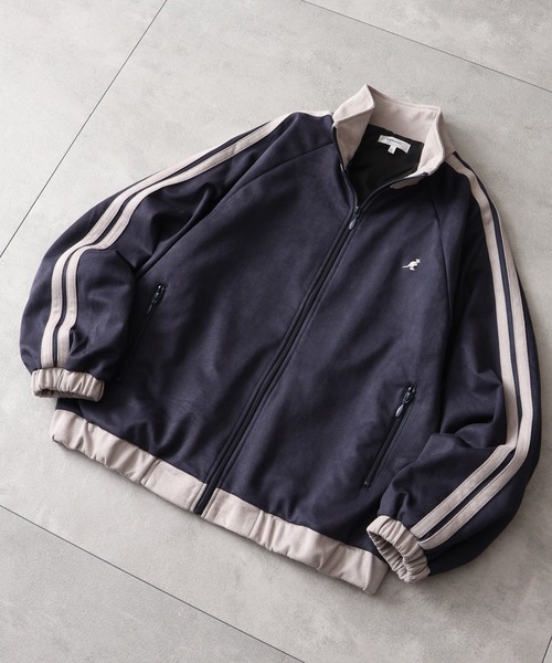 KANGOL(カンゴール)の「【KANGOL/カンゴール】別注 ポンチスエードトラックジャケット(ジャージ・メンズ・チャコールグレー/ネイビー/アイボリー/ピンク・M/L/LL)」の15枚目の写真