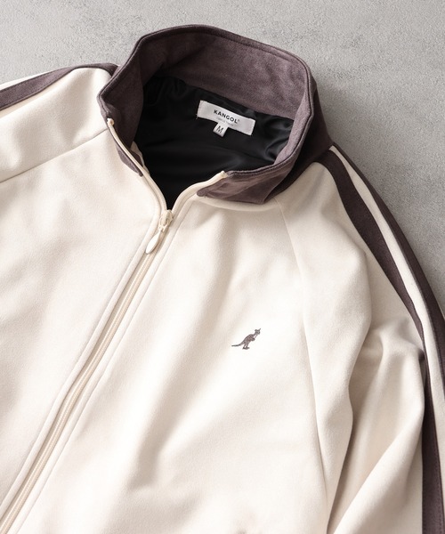 KANGOL(カンゴール)の「【KANGOL/カンゴール】別注 ポンチスエードトラックジャケット(ジャージ・メンズ・チャコールグレー/ネイビー/アイボリー/ピンク・M/L/LL)」の14枚目の写真