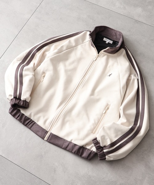 KANGOL(カンゴール)の「【KANGOL/カンゴール】別注 ポンチスエードトラックジャケット(ジャージ・メンズ・チャコールグレー/ネイビー/アイボリー/ピンク・M/L/LL)」の13枚目の写真