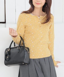 Honeys | 小花柄ヘンリートップス(Tシャツ/カットソー)