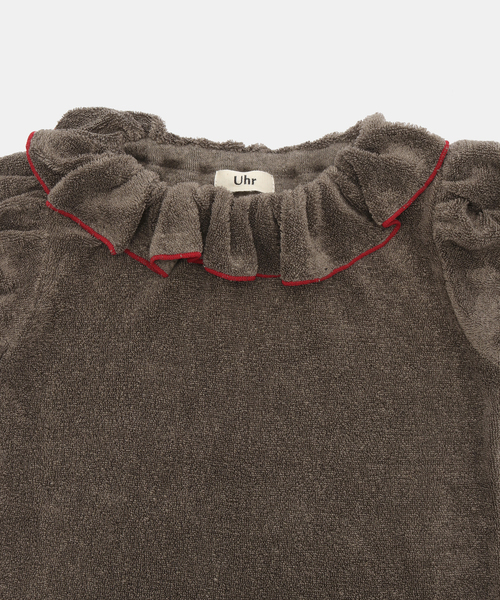 IENA ENFANT(イエナアンファン)の「【Uhr/ウーア】別注 pile frill tops(Tシャツ/カットソー・キッズ・グレー/ブラック・80/100/110)」の11枚目の写真
