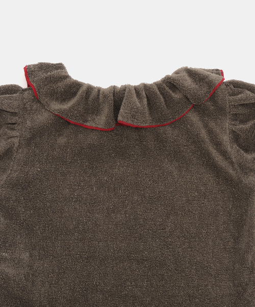 IENA ENFANT(イエナアンファン)の「【Uhr/ウーア】別注 pile frill tops(Tシャツ/カットソー・キッズ・グレー/ブラック・80/100/110)」の12枚目の写真
