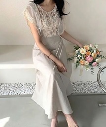 スカラップフリル かぎ編みレーストップス