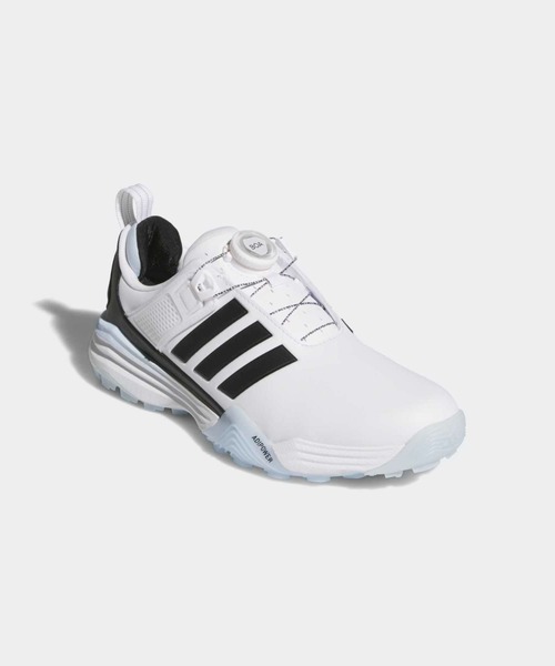adidas(アディダス)の「アディパワー 26 BOA スパイクレス ゴルフ / ADIPOWER 26 BOA SPIKELESS GOLF SHOES【adidas Golf/アディダスゴルフ】(スニーカー・レディース・ホワイト×ブラック・22.5cm/23.5cm/24.5cm/25.5cm/23.0cm/24.0cm/25.0cm/26.0cm/22.0cm)」の4枚目の写真