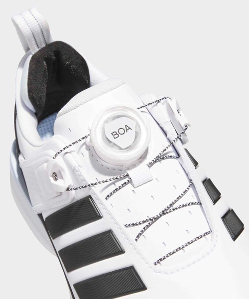adidas(アディダス)の「アディパワー 26 BOA スパイクレス ゴルフ / ADIPOWER 26 BOA SPIKELESS GOLF SHOES【adidas Golf/アディダスゴルフ】(スニーカー・レディース・ホワイト×ブラック・22.5cm/23.5cm/24.5cm/25.5cm/23.0cm/24.0cm/25.0cm/26.0cm/22.0cm)」の7枚目の写真