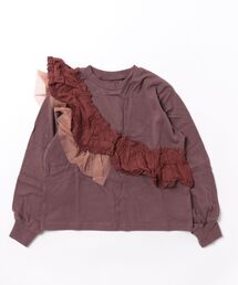 Ocean&Ground（オーシャン&グラウンド）の「アシンメトリーフリルTシャツ（Tシャツ/カットソー）」