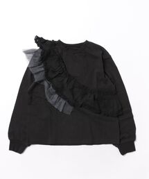 Ocean&Ground（オーシャン&グラウンド）の「アシンメトリーフリルTシャツ（Tシャツ/カットソー）」