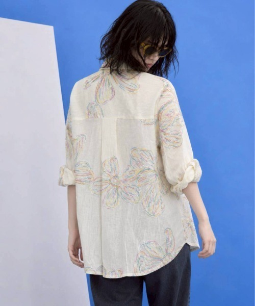 KAMINARI_TOKIO(カミナリトキオ)の「フラワー刺繍シアーシャツ(シャツ/ブラウス・レディース・イエロー・FREE)」の22枚目の写真