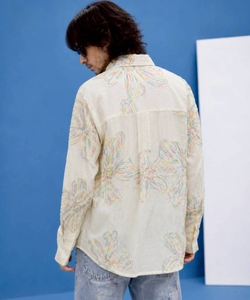 KAMINARI_TOKIO(カミナリトキオ)の「フラワー刺繍シアーシャツ(シャツ/ブラウス・レディース・イエロー・FREE)」の16枚目の写真