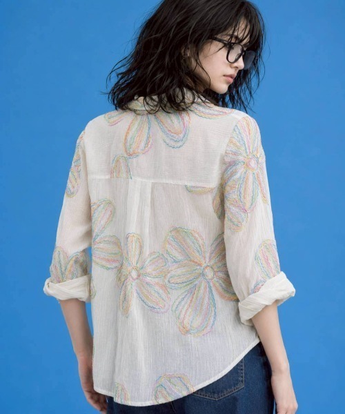 KAMINARI_TOKIO(カミナリトキオ)の「フラワー刺繍シアーシャツ(シャツ/ブラウス・レディース・イエロー・FREE)」の20枚目の写真