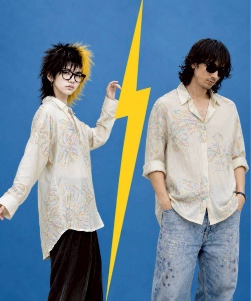 KAMINARI_TOKIO(カミナリトキオ)の「フラワー刺繍シアーシャツ(シャツ/ブラウス・レディース・イエロー・FREE)」の10枚目の写真