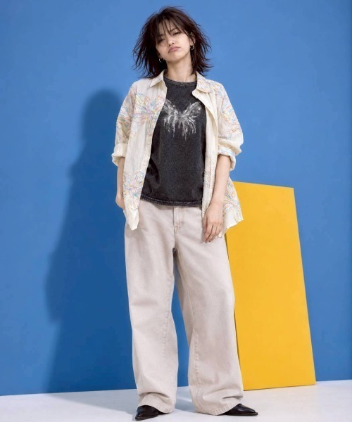 KAMINARI_TOKIO(カミナリトキオ)の「フラワー刺繍シアーシャツ(シャツ/ブラウス・レディース・イエロー・FREE)」の18枚目の写真