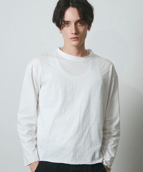 DAZE(デイズ)の「カットオフ クルーネック ロングスリーブTシャツ(Tシャツ/カットソー・メンズ・ブラック/ホワイト・SMALL/MEDIUM/LARGE)」の11枚目の写真