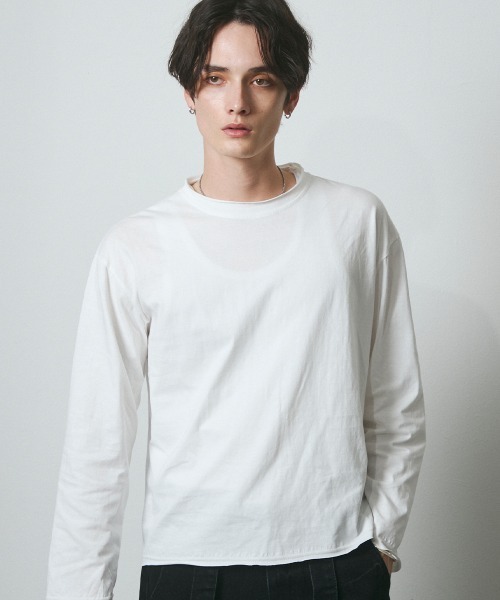 DAZE(デイズ)の「カットオフ クルーネック ロングスリーブTシャツ(Tシャツ/カットソー・メンズ・ブラック/ホワイト・SMALL/MEDIUM/LARGE)」の12枚目の写真