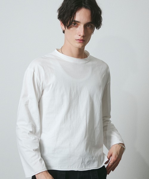 DAZE(デイズ)の「カットオフ クルーネック ロングスリーブTシャツ(Tシャツ/カットソー・メンズ・ブラック/ホワイト・SMALL/MEDIUM/LARGE)」の13枚目の写真