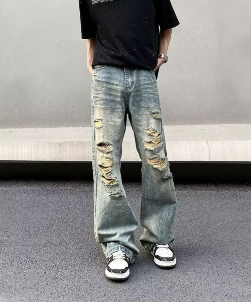 REBALANCE(リバランス)の「ダメージデニムパンツ(デニムパンツ・メンズ・A・SMALL/LARGE/MEDIUM)」の2枚目の写真