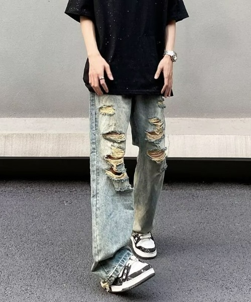 REBALANCE(リバランス)の「ダメージデニムパンツ(デニムパンツ・メンズ・A・SMALL/LARGE/MEDIUM)」の7枚目の写真