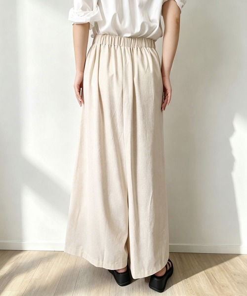 Miniministore（ミニミニストア）の「ラップパンツリネンライクワイドパンツ春夏（チノパンツ・レディース・ブラック/カーキ/アイボリー/モカ・M/L）」の21枚目の写真