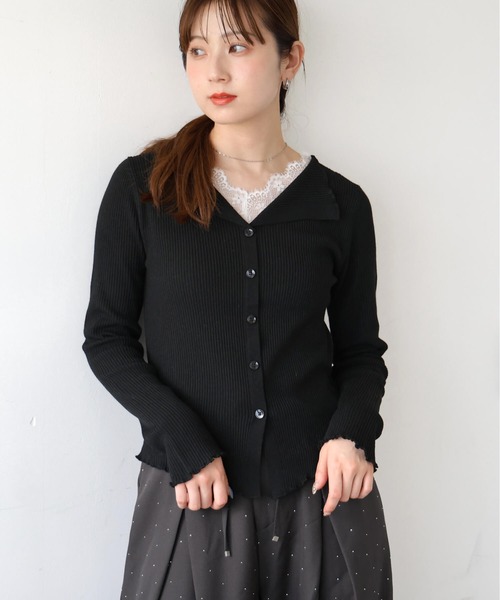 tiptop(ティップトップ)の「レース使いカーディガン風プルオーバー(ニット/セーター・レディース・ブラック/ブラウン/チャコールグレー/アイボリー・FREE)」の20枚目の写真