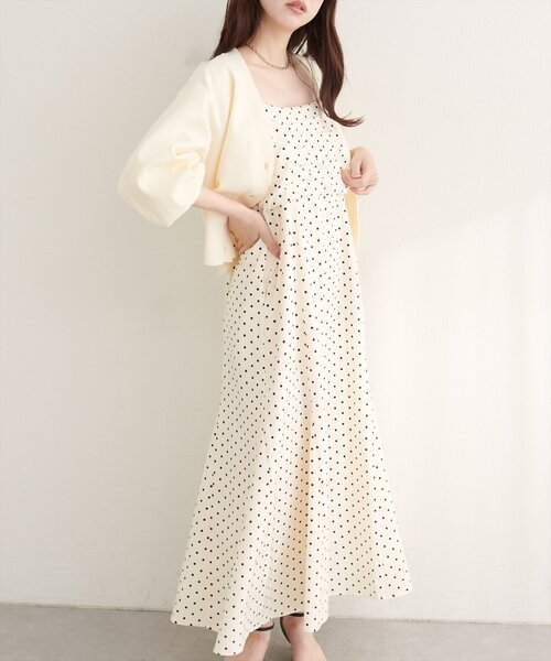 natural couture(ナチュラルクチュール)の「タックデザインマーメイドキャミワンピース(ワンピース・レディース・アイボリー/ブラウン/ブラック・FREE)」の7枚目の写真