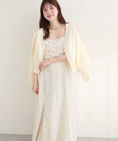 natural couture(ナチュラルクチュール)の「タックデザインマーメイドキャミワンピース(ワンピース・レディース・アイボリー/ブラウン/ブラック・FREE)」の8枚目の写真