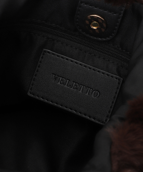 VELETTO(ベレット)の「VELETTO/ベレット フェイクファーバッグ(ハンドバッグ・レディース・チョコ/ブラウン・FREE)」の11枚目の写真