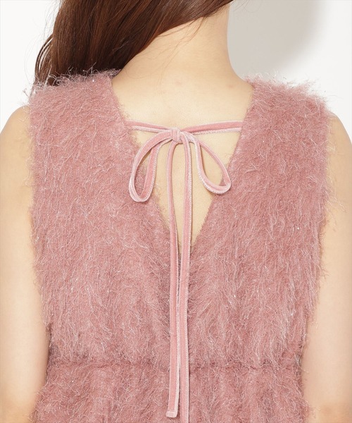 AND COUTURE(アンドクチュール)の「ソフトシャギーペプラムトップス(キャミソール・レディース・モカ/ピンク/ホワイト・FREE)」の19枚目の写真