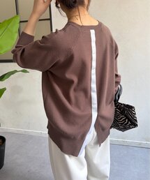 Jena espace merveilleux | バックテープラメニット(ニット/セーター)