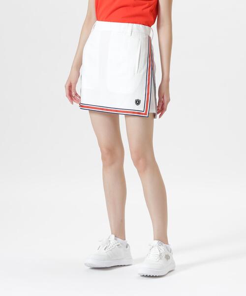PEARLY GATES(パーリーゲイツ)の「COOLMAXサッカーストレッチスカート(スカート・レディース・ネイビー/ホワイト/ブルー・LARGE/MEDIUM/SMALL)」の2枚目の写真