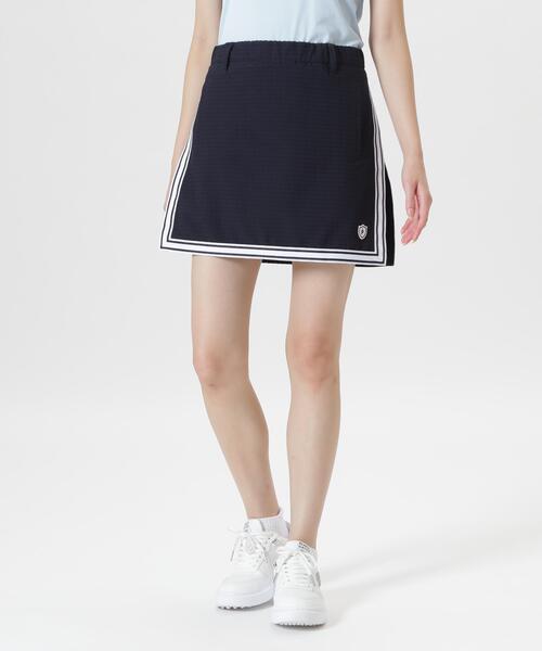 PEARLY GATES(パーリーゲイツ)の「COOLMAXサッカーストレッチスカート(スカート・レディース・ネイビー/ホワイト/ブルー・LARGE/MEDIUM/SMALL)」の4枚目の写真