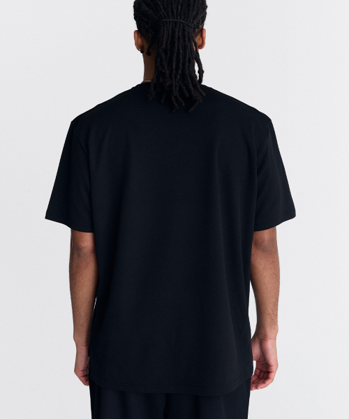 AIRIT（アイリット）の「COOLMAX オーセンティックTシャツ AM1224 BK（Tシャツ/カットソー・メンズ・ブラック・XXX-LARGE/XXXXX-LARGE/X-LARGE）」の4枚目の写真
