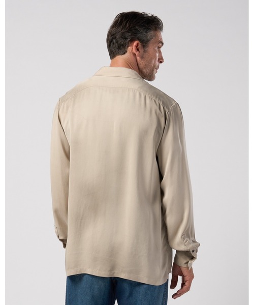 wjk(ダヴルジェイケイ)の「cupro vintage pull-over skipper shirt L/S(シャツ/ブラウス・メンズ・ブラック/ダークカーキ/ダークベージュ・X-LARGE/LARGE/MEDIUM/SMALL)」の11枚目の写真