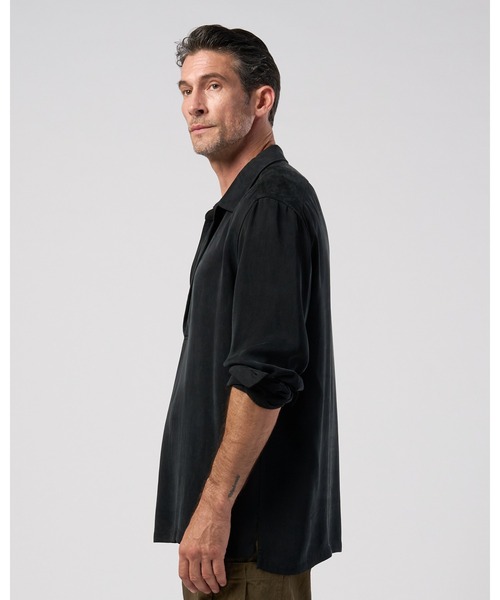 wjk(ダヴルジェイケイ)の「cupro vintage pull-over skipper shirt L/S(シャツ/ブラウス・メンズ・ブラック/ダークカーキ/ダークベージュ・X-LARGE/LARGE/MEDIUM/SMALL)」の18枚目の写真