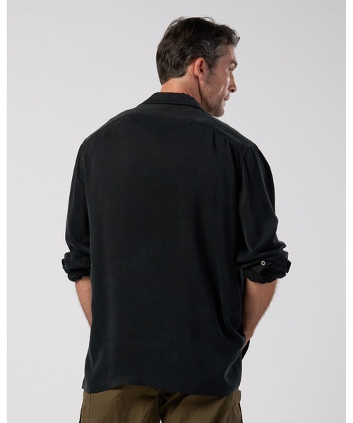 wjk(ダヴルジェイケイ)の「cupro vintage pull-over skipper shirt L/S(シャツ/ブラウス・メンズ・ブラック/ダークカーキ/ダークベージュ・X-LARGE/LARGE/MEDIUM/SMALL)」の19枚目の写真