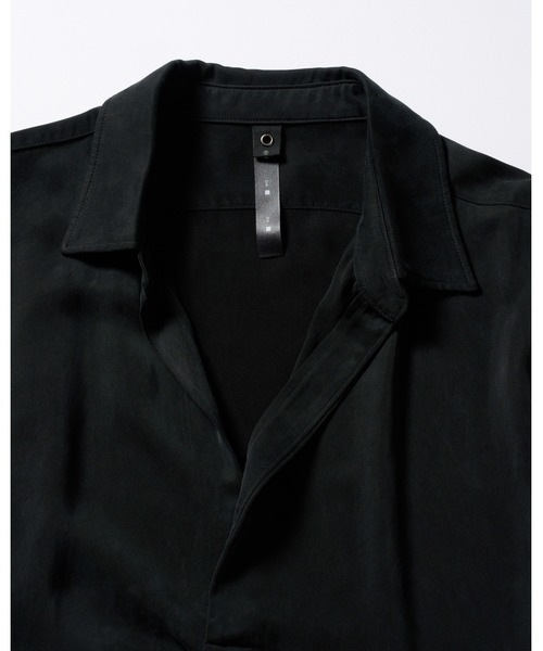 wjk(ダヴルジェイケイ)の「cupro vintage pull-over skipper shirt L/S(シャツ/ブラウス・メンズ・ブラック/ダークカーキ/ダークベージュ・X-LARGE/LARGE/MEDIUM/SMALL)」の9枚目の写真